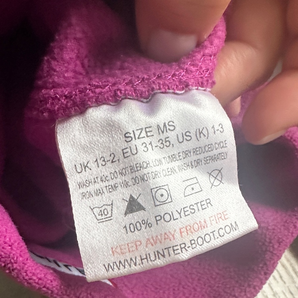 Hunter Fuchsia Boot Liners for Kids